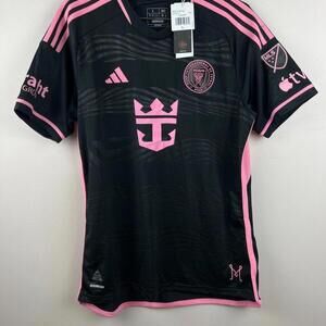 Adidas Inter Miami CF Away Jersey 23/24 Mens Large  Logo Black Pink NWT